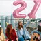 40 Inch Light Pink Large Numbers Balloons Number 21 Helium Balloons Pink Foil Mylar,21 Pastel Balloons(Number 21)